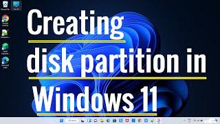 How to create new disk partition in Windows 11 | SSD disk partition in new Laptops