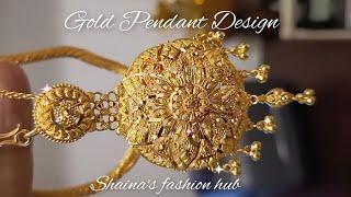 Latest Gold Pendant Design @shainafashionhub