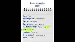 Learn Norwegian Easily