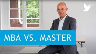 Master of Business Administration: Unterschied MBA und Master