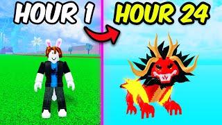 Bounty Hunting With DRAGON Fruit For 24 HOURS | Roblox Blox Fruits