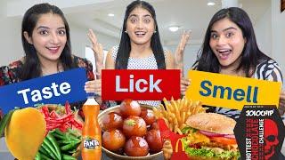 Taste it Vs Lick it Vs Smell it Food Challenge with @DingDongGirls  | Winner Will Get Rs 2000/-