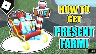 (CODE) HOW TO GET THE PRESENT FARM SKIN IN (TOWER DEFENSE SIMULATOR)