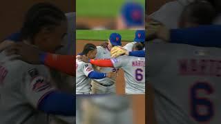 Despite a broken toe, Francisco Lindor was sure to run to take part in the postgame kick celebration