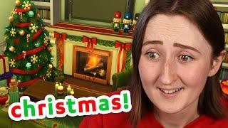 being festive & building a christmas cottage in the sims