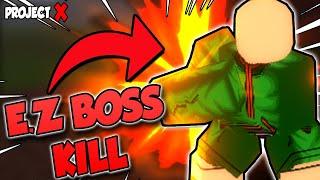 HOW TO KILL BOSSES FAST USING THE CHEAPEST ABILITY!? | PROJECT X | ROBLOX | TIPS & TRICKS