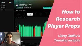 Researching Player Props using Outlier's Trending Insights