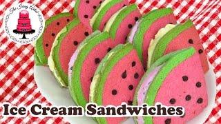 Watermelon Ice Cream Sandwiches - How To Group Collaboration With The Icing Artist