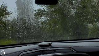 The sound of rain in the car with heavy rain Forget about insomnia and sleep immediately ASMR