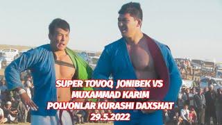 SUPER TOVOQ  JONIBEK VS MUXAMMAD KARIM OLVONLAR KURASHI DAXSHAT 29.5.2022 @Karta_Svara