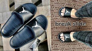 Jordan Break Slide Black | unboxing & on feet | Azo Edition