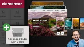 Elementor - Advanced Slider with Card Carousel of Text & Image