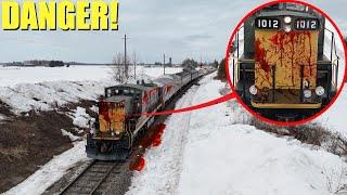 IF YOU SEE BLOOD ON A TRAIN, RUN! (IT’S VERY DANGEROUS)