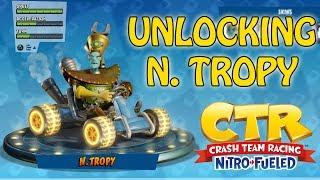 Crash Team Racing Nitro Fueled - Beating and Unlocking N. Tropy [Time Trials]