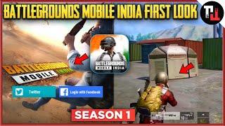 BATTLEGROUNDS MOBILE INDIA FIRST LOOK || Battlegrounds Mobile India Gameplay + SEASON 1 : MAPS