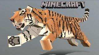 【Minecraft BE】Siberian Tiger - animation showcase (Animals Of China addon)