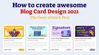 How to create awesome blog card design using HTML & CSS