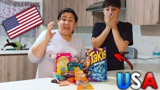 *PROBAMOS* LOS MEJORES DULCES AMERICANOS CASI ME *VOMITO* CON UNO(miralo asta el final)