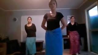 Samoan Dance/First attempt at learning it with the sisters 