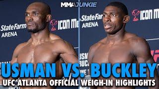 Kamaru Usman vs. Joaquin Buckley UFC Atlanta weigh-in highlights | UFC on ESPN 69