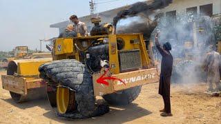 Due to Brake Failure the Roller Fell Down the Road into the Ditch / Amazing Repairing Process of Rim