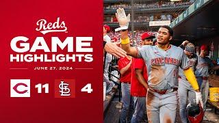 Reds vs. Cardinals Game Highlights (6/27/24) | MLB Highlights