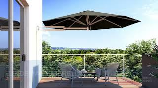 Coolaroo Lindeman wall hung umbrella