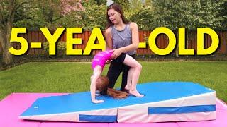 Teaching a 5 Year Old a Backbend Kickover in One Day