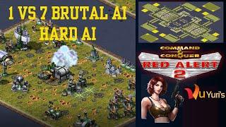 Ra2 Yuris Revenge || 1vs7 + superweapons || red alert 2 - Battlefield map