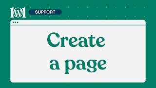 Create a page | WordPress.com Support