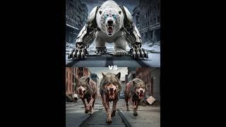 Transformer Polar Bear vs Zombie Wolfs (Lion, Tiger, Wolf, blackpanther, hyena, Bear )