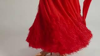 BDD594PP Red Ballroom Dance Dress