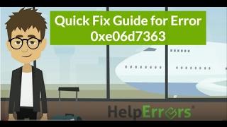 Quick Fix Guide for Error 0xe06d7363