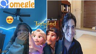 IMPRESSING People IN OMEGLE as Flynn Rider!!