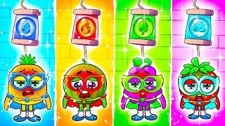 Oh No ️ Four Elements Baby Got Sick | Baby Got Sick Song | YUM YUM English Kids Songs