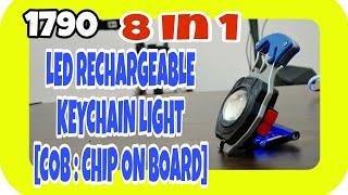 PALING DICARI !!! LED Rechargeable Keychain Light  COB ️ Chip On Board 