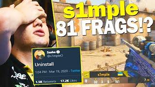 s1mple Drops A GODLIKE 81 FRAGS Vs BIG... Huge CHOKE! | ESl Pro League 2020