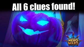 ALL 6 HALLOWEEN CLUES | HERO WARS