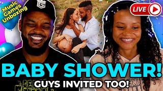  EPIC BABY SHOWER Live Stream! | Music Reactions, 100+ Gifts, & Games!