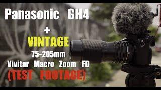Lens Test #17 - Panasonic GH4 + Vintage Vivitar 75-205mm Macro Zoom Lens Test Footage