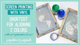 Shortcut for Screen Printing 2 Color Designs using Cricut Design Space + Vinyl