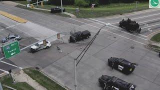 Multiple police departments engaged in standoff at I-480 and Tiedeman Road in Brooklyn