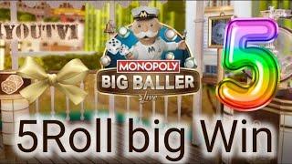 Monopoly big baller Big Win 5Roll #casino2020 #casino #casinogames #monopoly #bigballer #bigwin