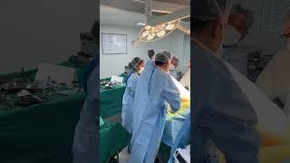 Prep before the Action-sealing the cleaned operative area  #doctor #hipsurgeon #totalhipreplacement