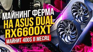 Майнинг ферма на Asus Dual 6600XT майнит 400$ в месяц. Майнинг ферма в 2020 сколько приносит