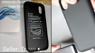 Trswyop 6800mAh Portable Charging Case for iPhone XR - Unpacking and Review - August 2020