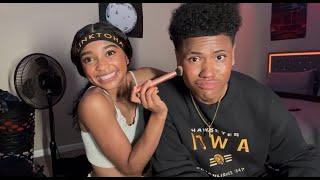 DOING MELO'S MAKEUP (he was forced..)