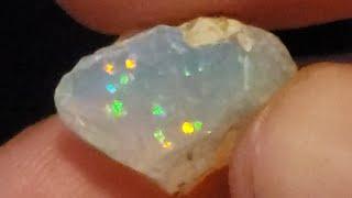 See what I find inside this rough opal stone | shape and polish with me | precious opal