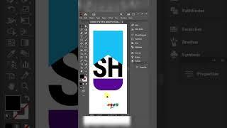 Step-by-Step Modern Logo Creation in Illustrator #logodesign #shorts #logo #illustration