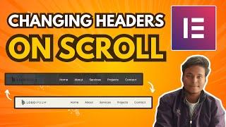 Changing Headers On Scroll with Elementor | Sticky Header effect | Elementor Pro